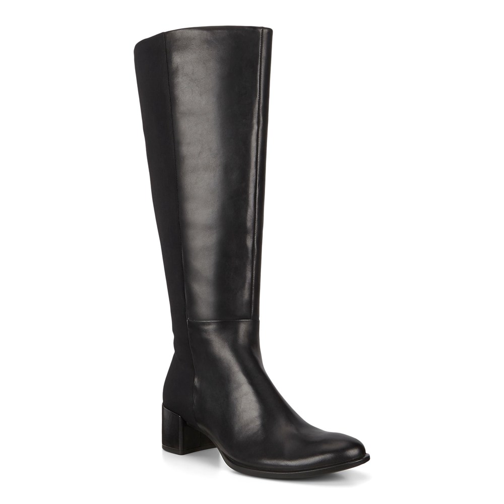 ECCO Womens Boots Black - Shape 35 High-Cut Block - TQS-164937